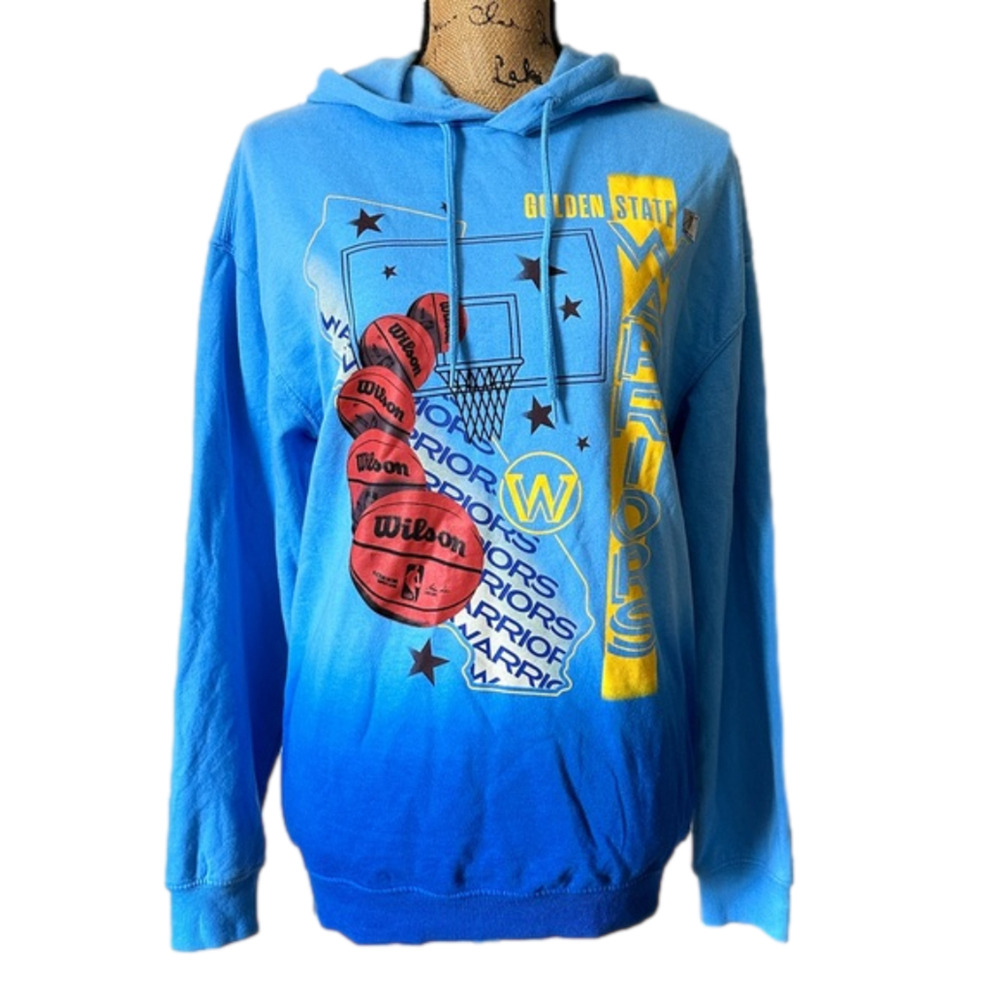 NBA Mens XL Blue Golden State Warriors Pullover Hoodie Basketball NEW